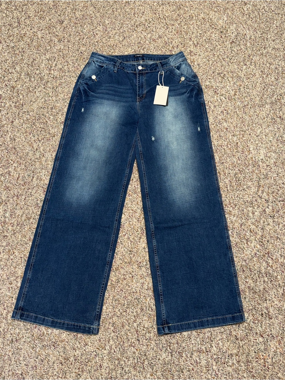 NWT Wide Leg Women's size XL Jeans in Dark Blue size 14